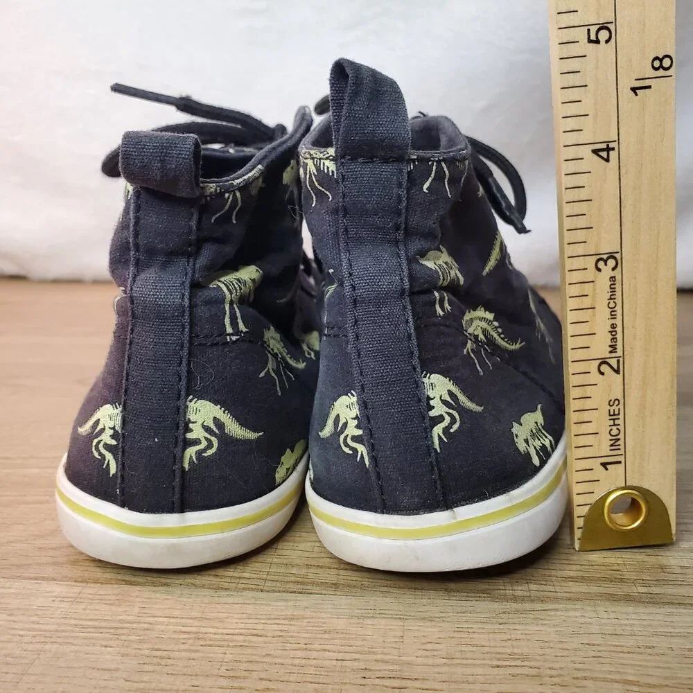 Gymboree Dinosaur Kids Glow In The Dark Shoes High Top Sneakers